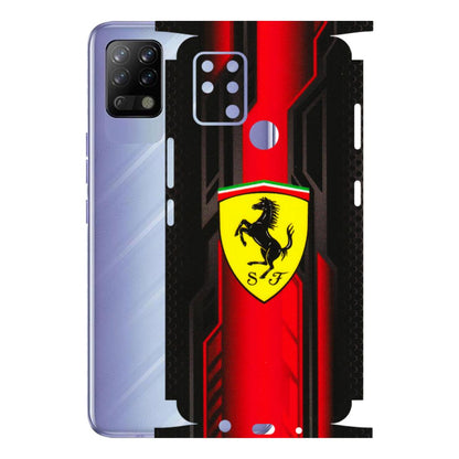 Tecno Phone Skins (All Models) - Black Ferrari Logo - 3D Embossed Finish (L-253) Tecno Pova 5G