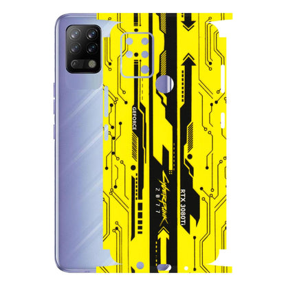 Tecno Phone Skins (All Models) - Yellow Cyberpunk - 3D Embossed Finish (L-93) Tecno Pova 5G