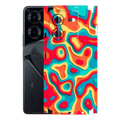 Tecno Phone Skins (All Models) - Abstract Swirl - 3D Embossed Finish (L-150) Tecno Pova 5