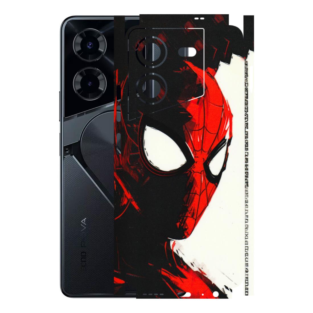 Tecno Phone Skins (All Models) - Spiderman Killer Face - 3D Embossed Finish (L-17) Tecno Pova 5