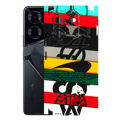Tecno Phone Skins (All Models) - Multi Designer Brands - 3D Embossed Finish (L-187) Tecno Pova 5