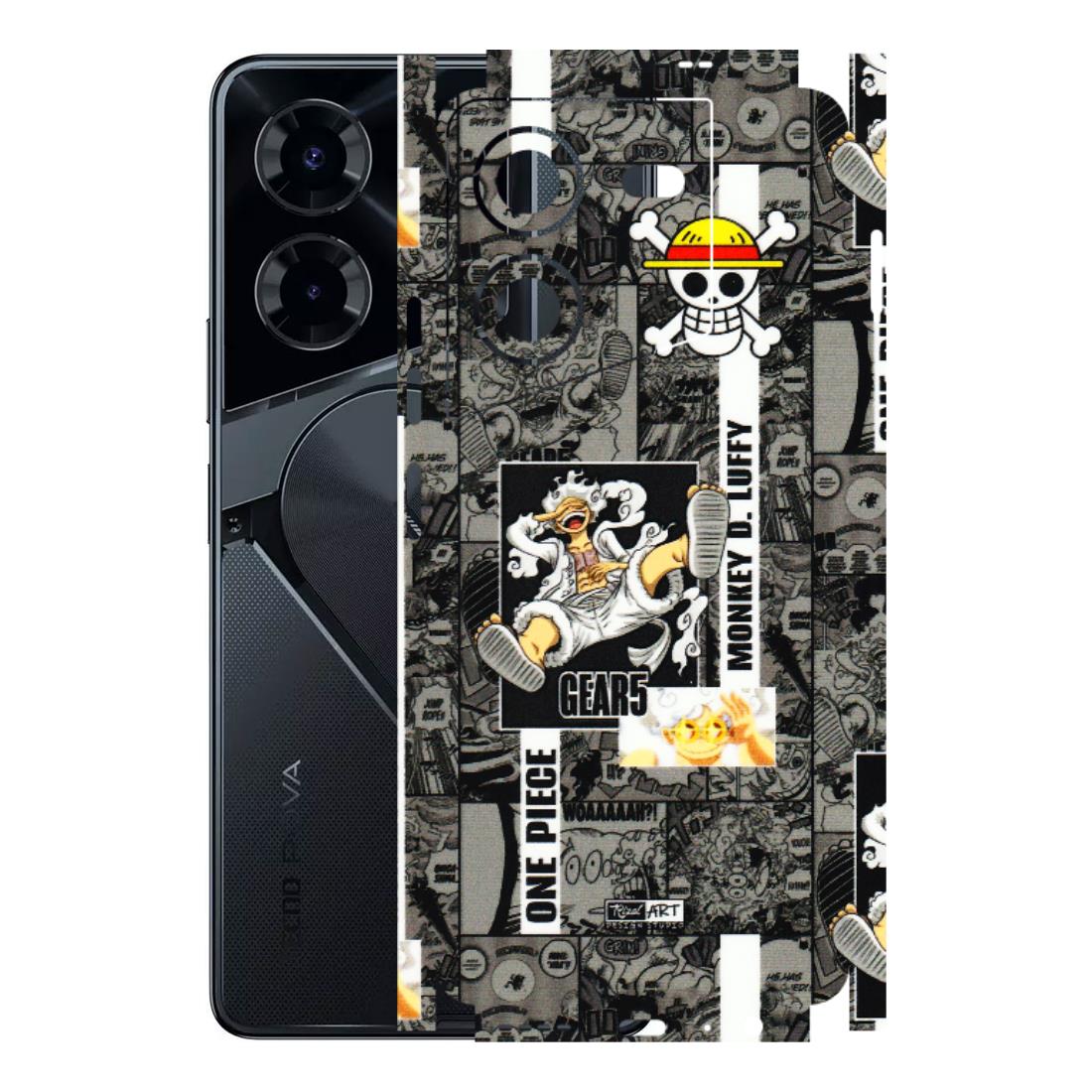 Tecno Phone Skins (All Models) - Cuffy Anime MonkeyCamic - 3D Embossed Finish (L-242) Tecno Pova 5
