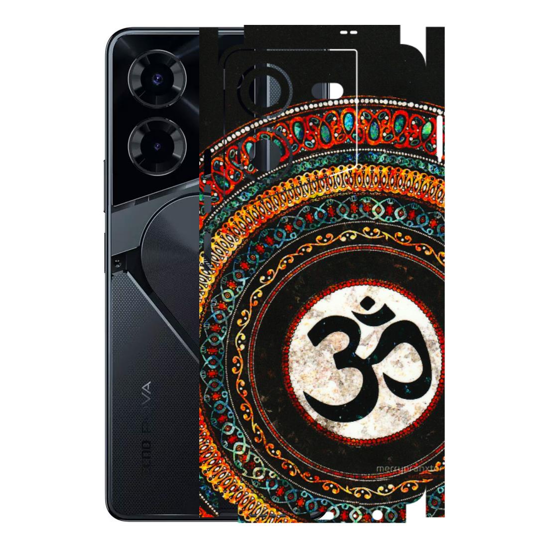 Tecno Phone Skins (All Models) - Aum Chant Abstract - 3D Embossed Finish (L-42) Tecno Pova 5