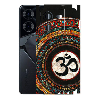 Tecno Phone Skins (All Models) - Aum Chant Abstract - 3D Embossed Finish (L-42) Tecno Pova 5