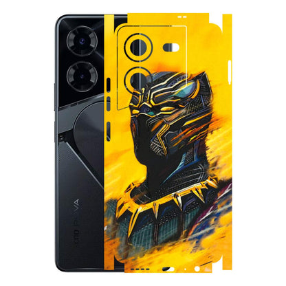 Tecno Phone Skins (All Models) - Yellow Panther - 3D Embossed Finish (L-54) Tecno Pova 5