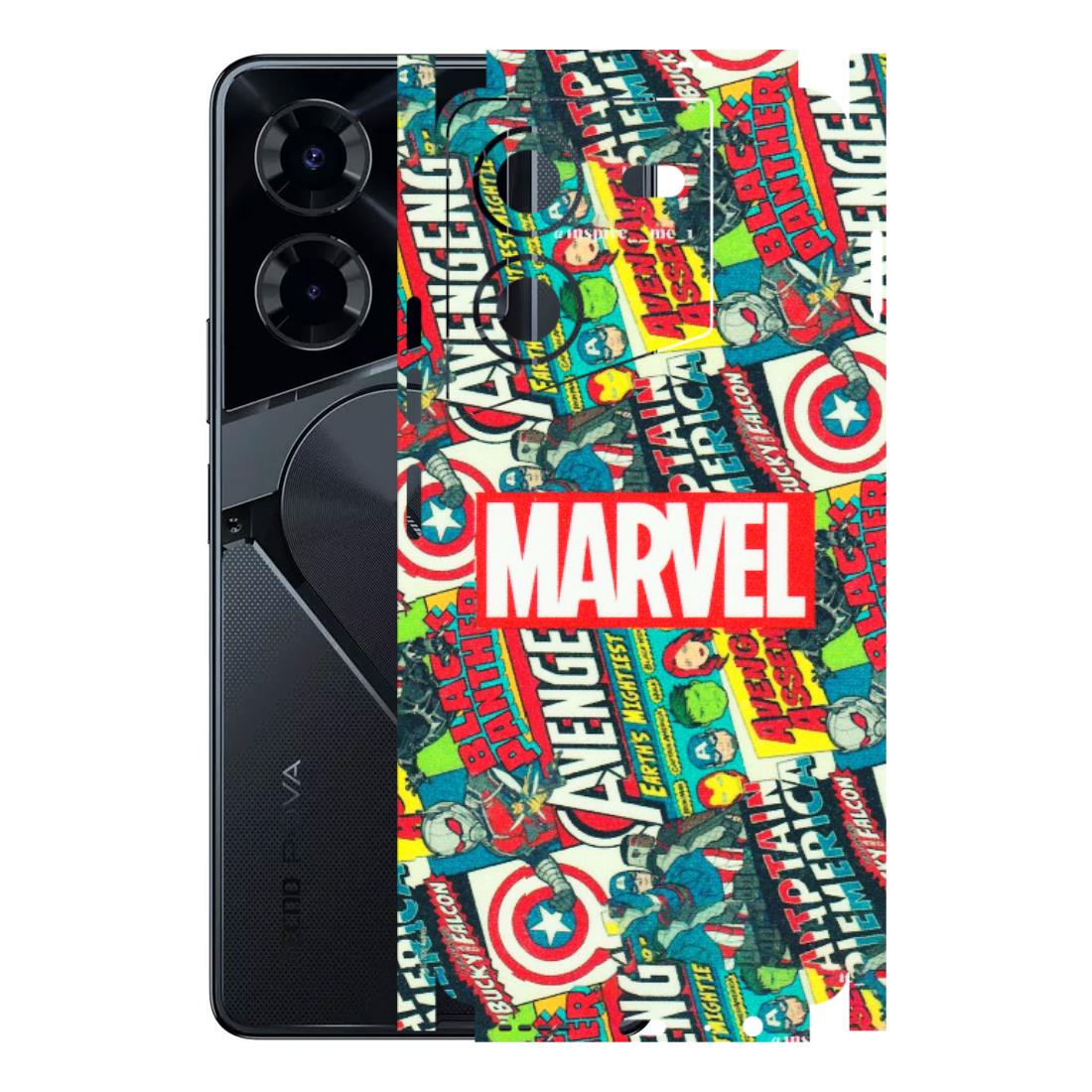 Tecno Phone Skins (All Models) - Marvel Comic Lover - Matte Finish (M-30) Tecno Pova 5