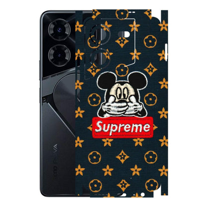 Tecno Phone Skins (All Models) - Mickey Supreme - Matte Finish (M-83) Tecno Pova 5