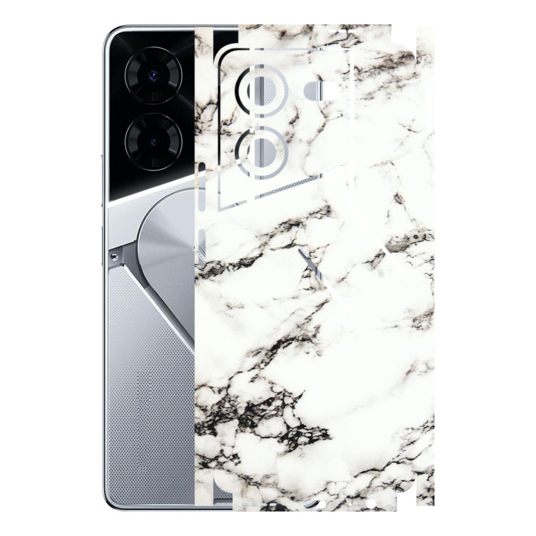 Tecno Phone Skins (All Models) - Black and White Marble Texture - 3D Embossed Finish (L-124) Tecno Pova 5 Pro(5G)