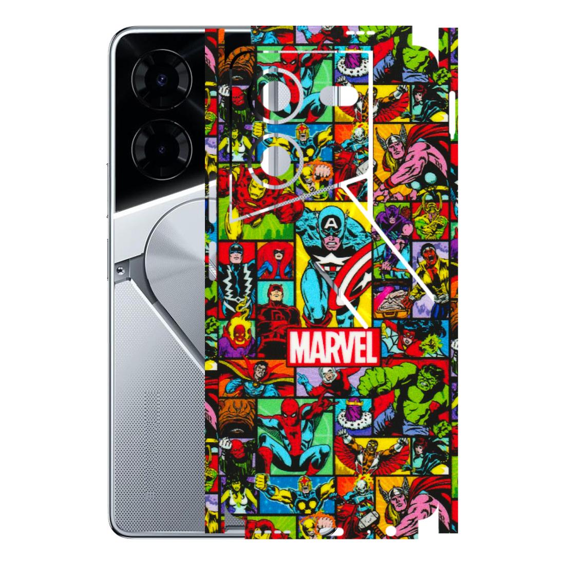 Tecno Phone Skins (All Models) - MARVELOUS Comic Characters - 3D Embossed Finish (L-129) Tecno Pova 5 Pro(5G)