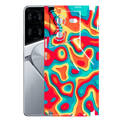 Tecno Phone Skins (All Models) - Abstract Swirl - 3D Embossed Finish (L-150) Tecno Pova 5 Pro(5G)