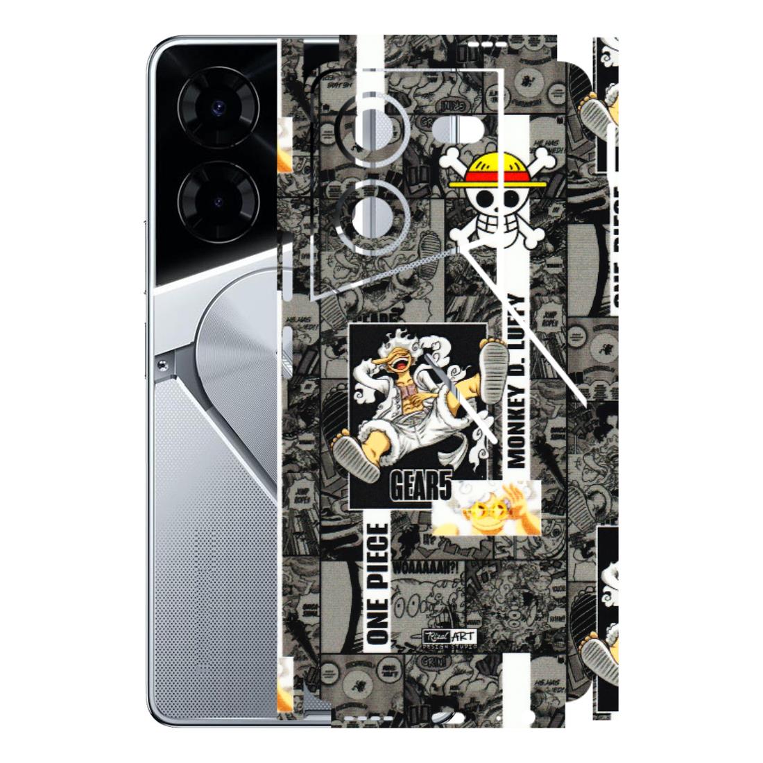 Tecno Phone Skins (All Models) - Cuffy Anime MonkeyCamic - 3D Embossed Finish (L-242) Tecno Pova 5 Pro(5G)