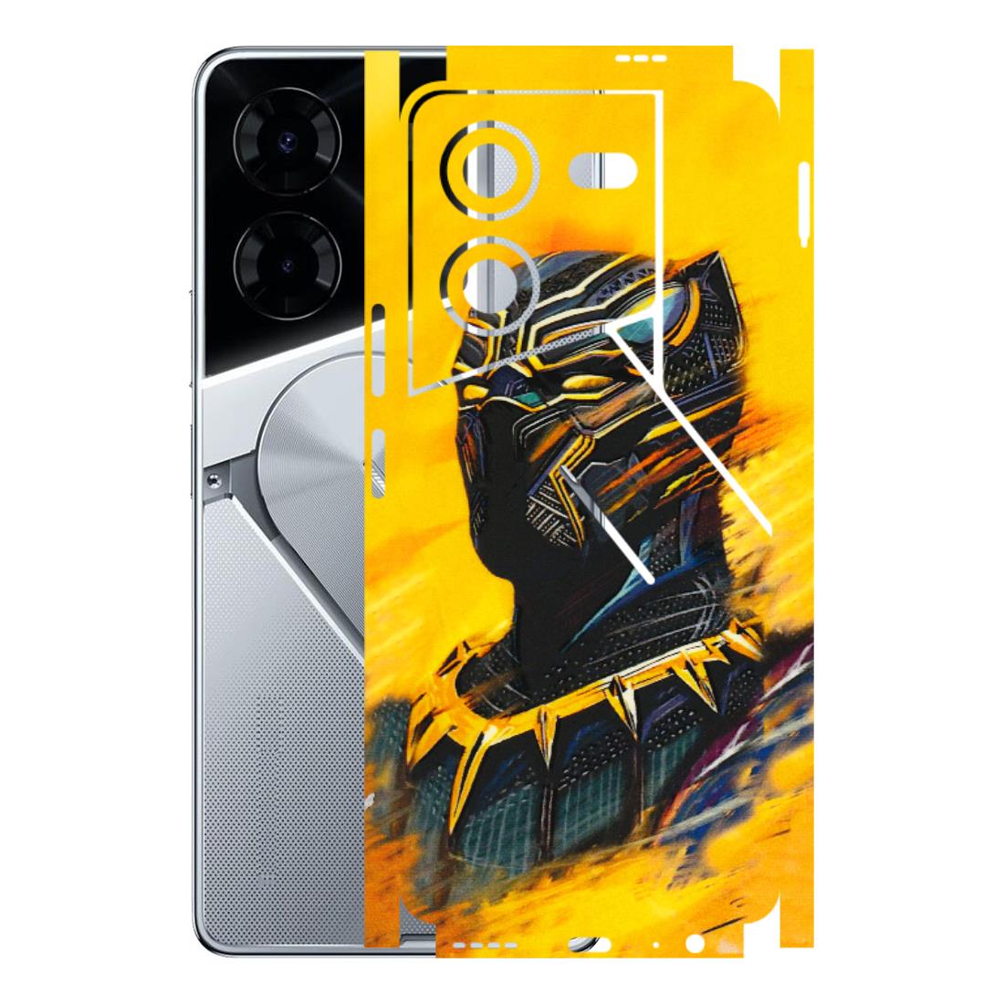 Tecno Phone Skins (All Models) - Yellow Panther - 3D Embossed Finish (L-54) Tecno Pova 5 Pro(5G)