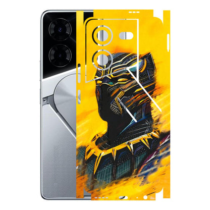 Tecno Phone Skins (All Models) - Yellow Panther - 3D Embossed Finish (L-54) Tecno Pova 5 Pro(5G)