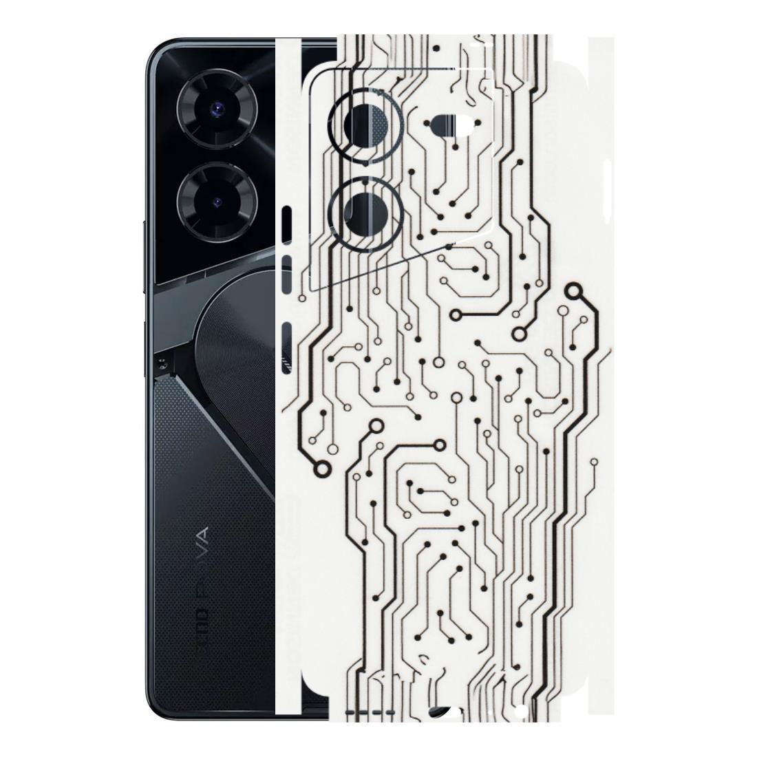 Tecno Phone Skins (All Models) - Tech Circuits - Transparent Finish (T-03) Tecno Pova 5