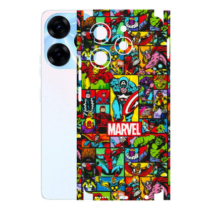 Tecno Phone Skins (All Models) - MARVELOUS Comic Characters - 3D Embossed Finish (L-129) Tecno Spark 10 PRO