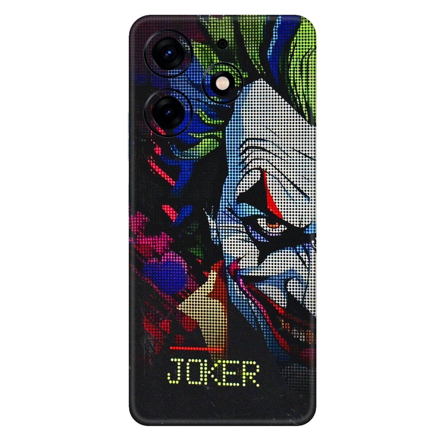 Tecno Phone Skins (All Models) - Joker Dot Matrix - 3D Embossed Finish (L-08) Tecno Spark 10 PRO