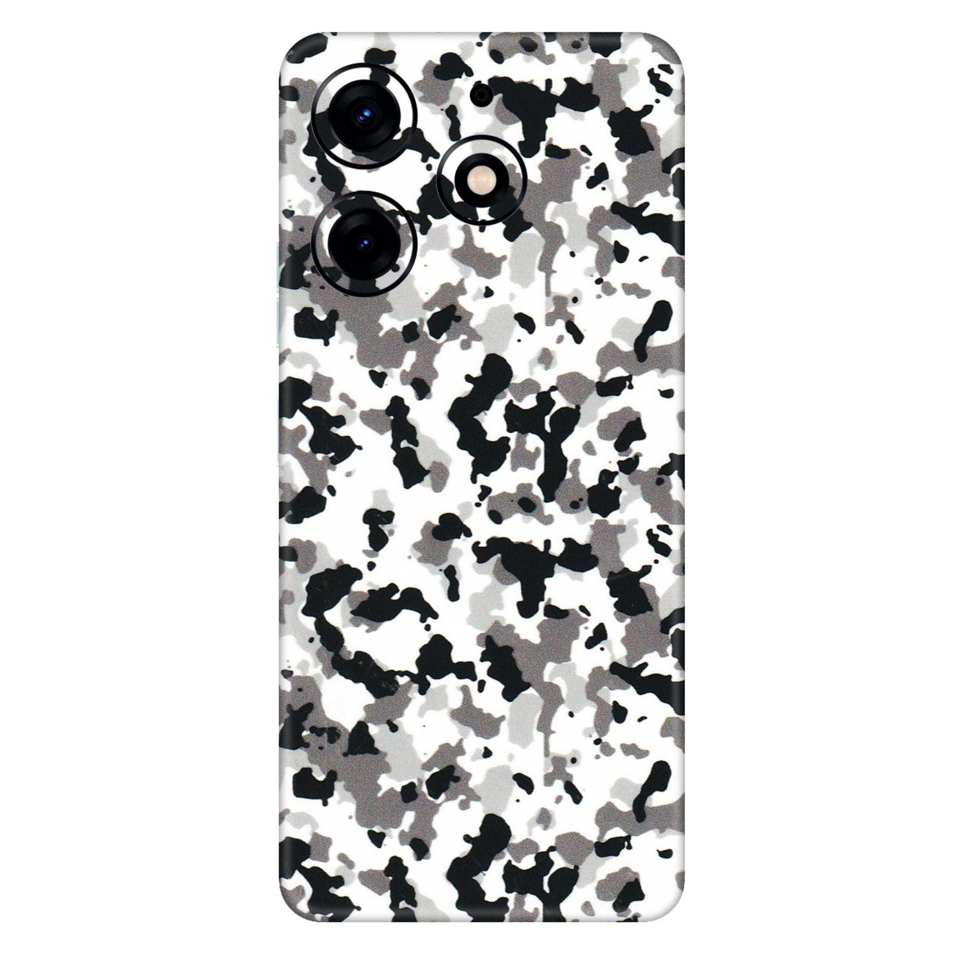 Tecno Phone Skins (All Models) - White Black Camouflage - 3D Embossed Finish (L-18) Tecno Spark 10 PRO