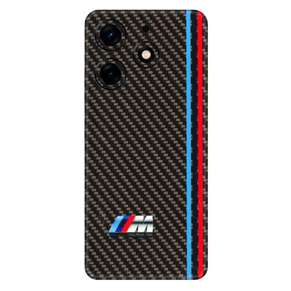 Tecno Phone Skins (All Models) - BM Carbon Fiber Feels - 3D Embossed Finish (L-38) Tecno Spark 10 PRO