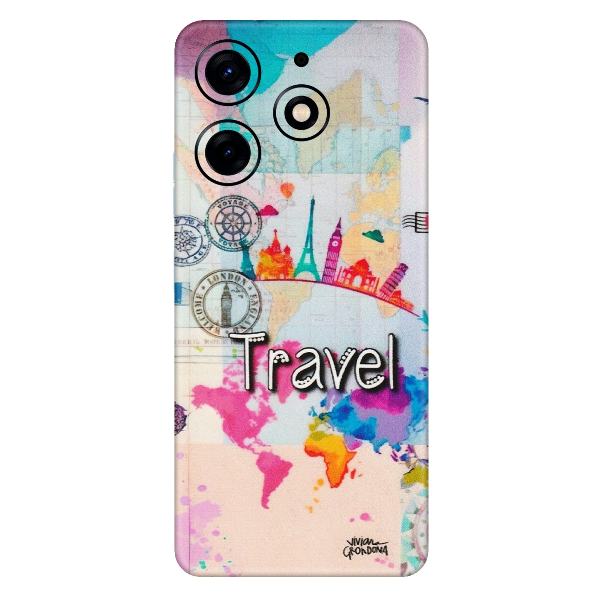 Tecno Phone Skins (All Models) - Travel The Wonders - Matte Finish (M-108) Tecno Spark 10 PRO