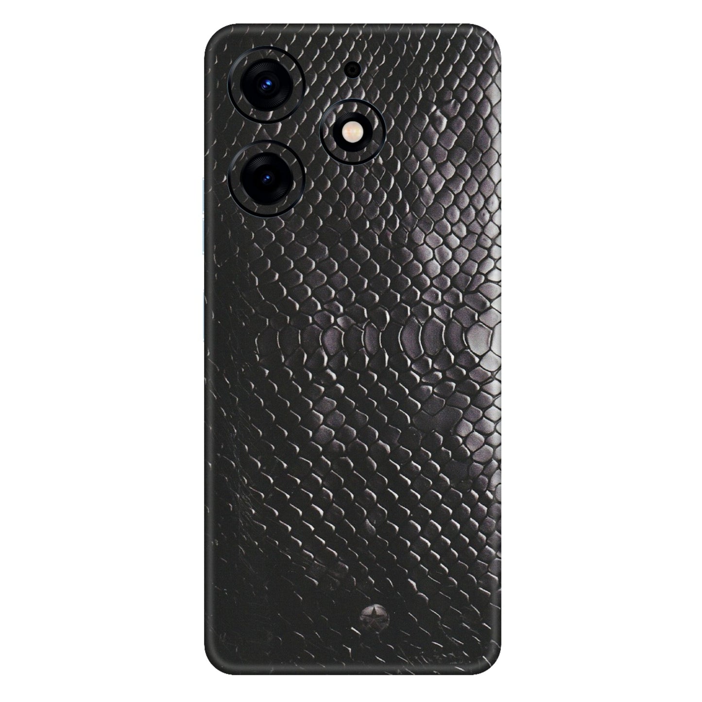 Tecno Phone Skins (All Models) - Black Snack Leather - Matte Finish (M-147) Tecno Spark 10 PRO