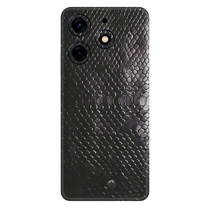 Tecno Phone Skins (All Models) - Black Snack Leather - Matte Finish (M-147) Tecno Spark 10 PRO