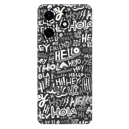 Tecno Phone Skins (All Models) - Hi Hello Doodles - Matte Finish (M-25) Tecno Spark 10 PRO