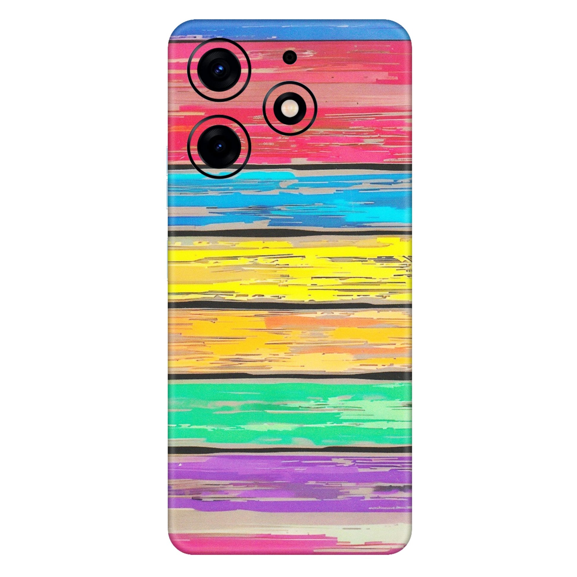 Tecno Phone Skins (All Models) - Multi Colour Wooden Wall - Matte Finish (M-96) Tecno Spark 10 PRO