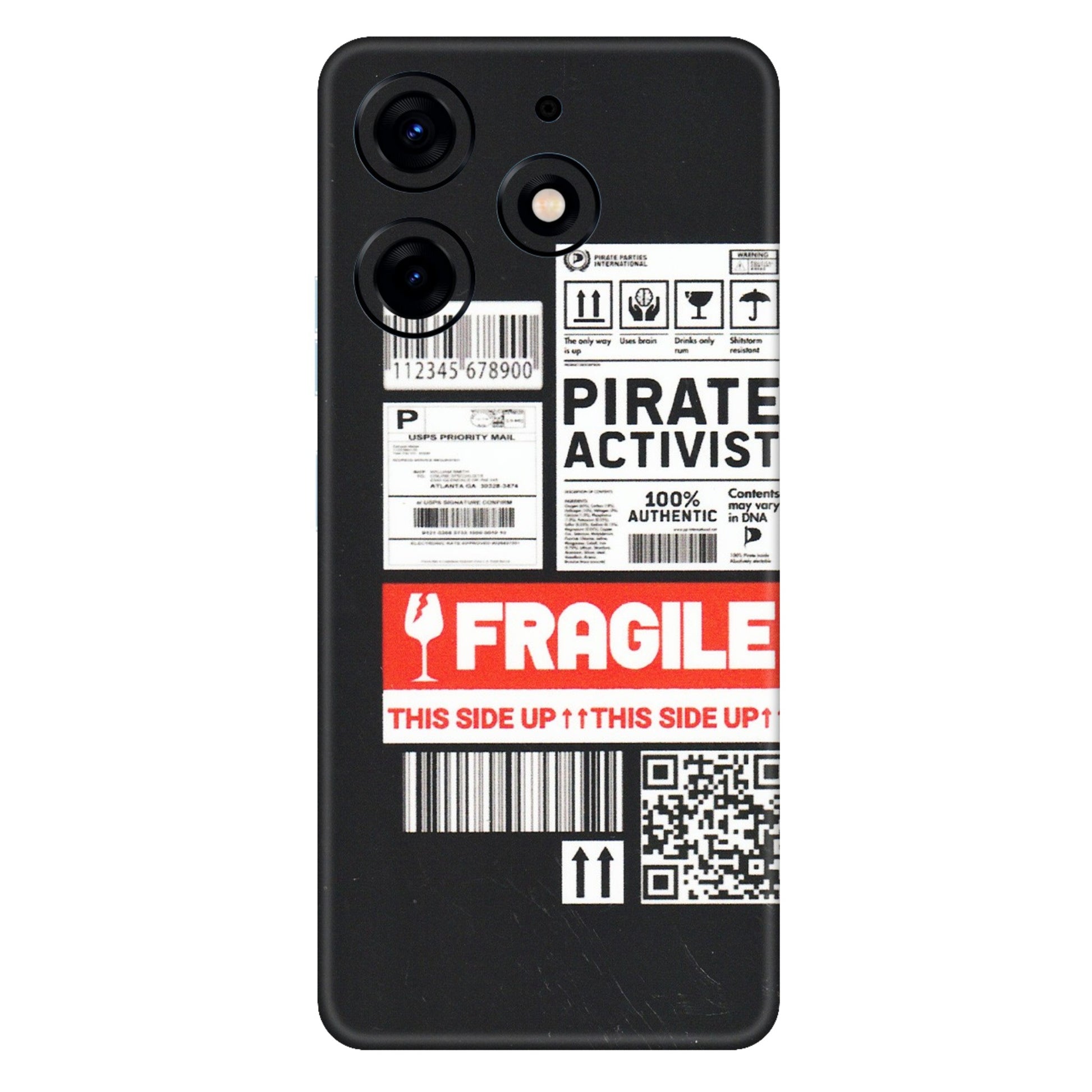 Tecno Phone Skins (All Models) - Handle With Care - Matte Finish (M-99) Tecno Spark 10 PRO