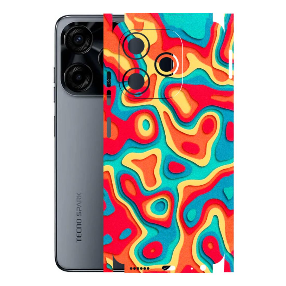 Tecno Phone Skins (All Models) - Abstract Swirl - 3D Embossed Finish (L-150) Tecno Spark (5G) 10C