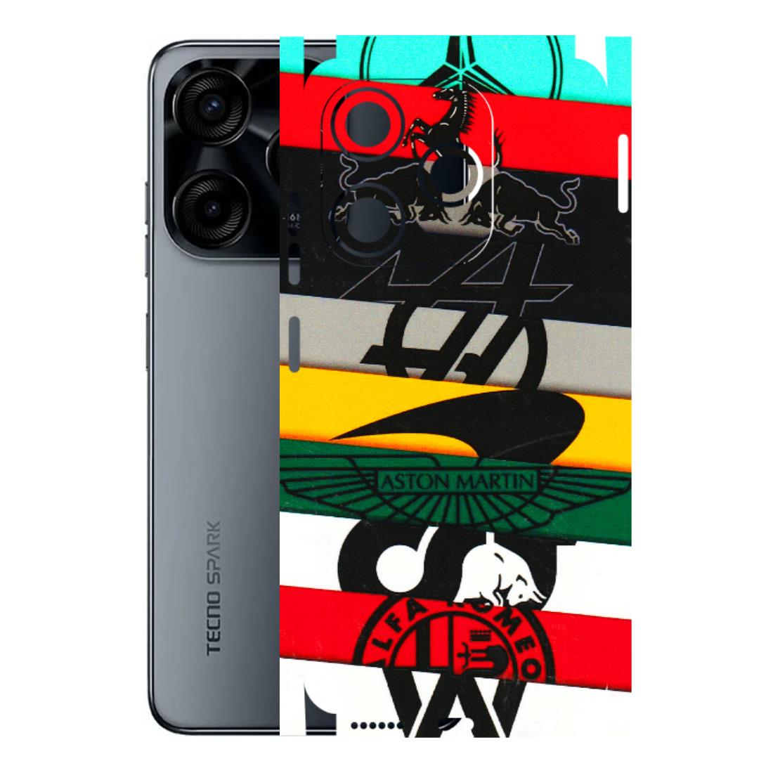 Tecno Phone Skins (All Models) - Multi Designer Brands - 3D Embossed Finish (L-187) Tecno Spark (5G) 10C