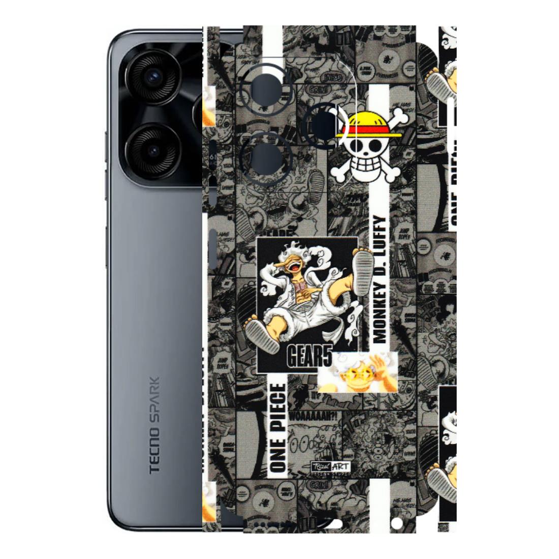 Tecno Phone Skins (All Models) - Cuffy Anime MonkeyCamic - 3D Embossed Finish (L-242) Tecno Spark (5G) 10C