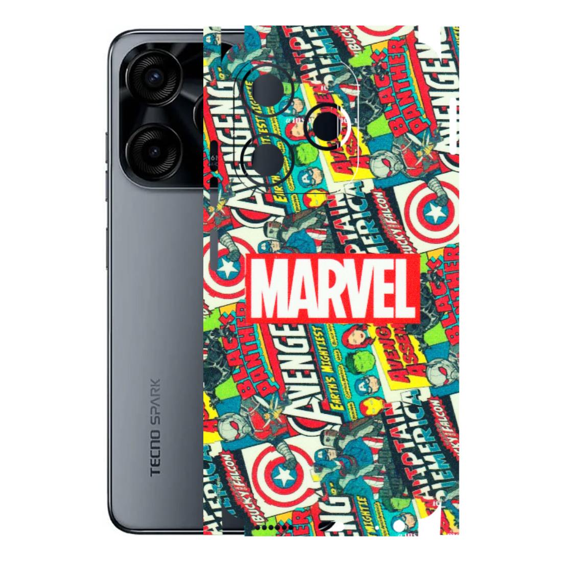 Tecno Phone Skins (All Models) - Marvel Comic Lover - Matte Finish (M-30) Tecno Spark (5G) 10C