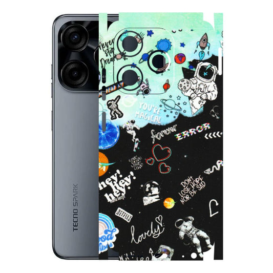 Tecno Phone Skins (All Models) - Living In A Space Dream - Matte Finish (M-46) Tecno Spark (5G) 10C