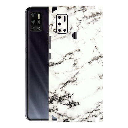 Tecno Phone Skins (All Models) - Black and White Marble Texture - 3D Embossed Finish (L-124) Tecno Spark 6 AIR