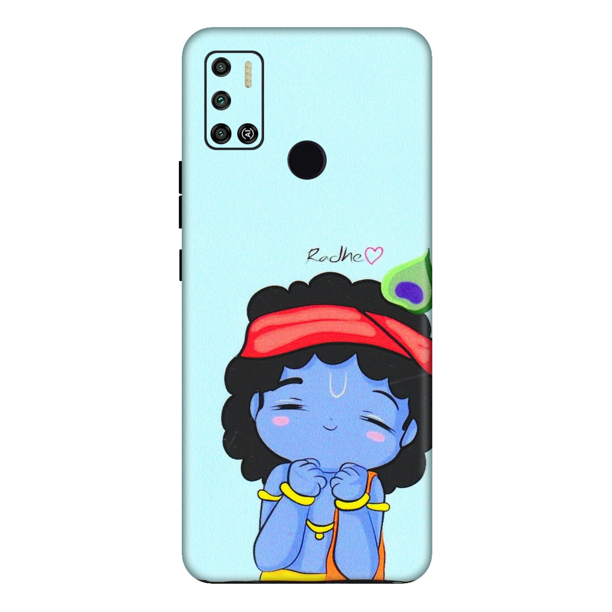 Tecno Phone Skins (All Models) - Radhe Radhe Cute Toon - 3D Embossed Finish (L-05) Tecno Spark 6 AIR