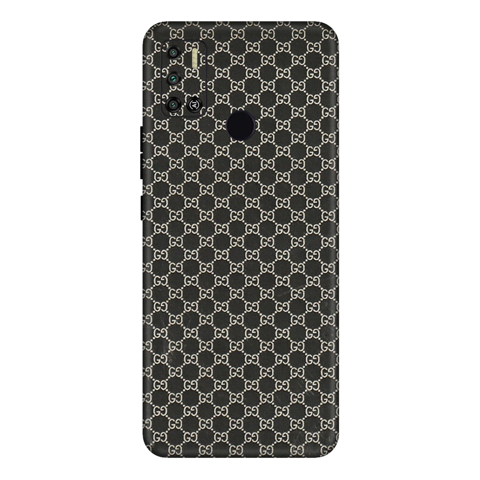 Tecno Phone Skins (All Models) - Black G Print - 3D Embossed Finish (L-109) Tecno Spark 6 AIR