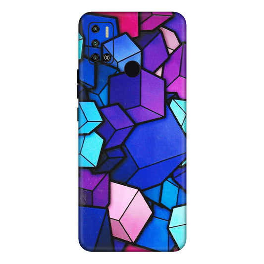 Tecno Phone Skins (All Models) - Cube Doodle - 3D Embossed Finish (L-141) Tecno Spark 6 AIR