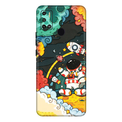 Tecno Phone Skins (All Models) - Astronauts & Spaceship - 3D Embossed Finish (L-145) Tecno Spark 6 AIR
