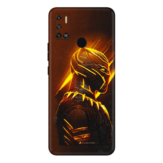 Tecno Phone Skins (All Models) - Gold Black Panther - 3D Embossed Finish (L-181) Tecno Spark 6 AIR