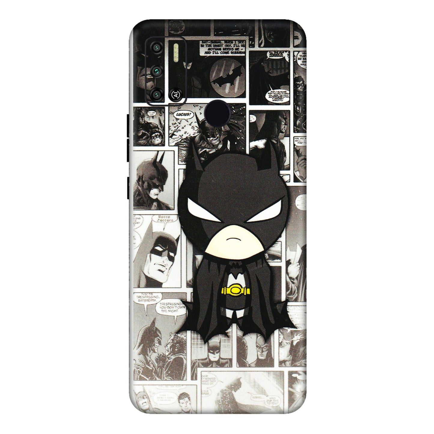 Tecno Phone Skins (All Models) - Toon Batman - 3D Embossed Finish (L-182) Tecno Spark 6 AIR