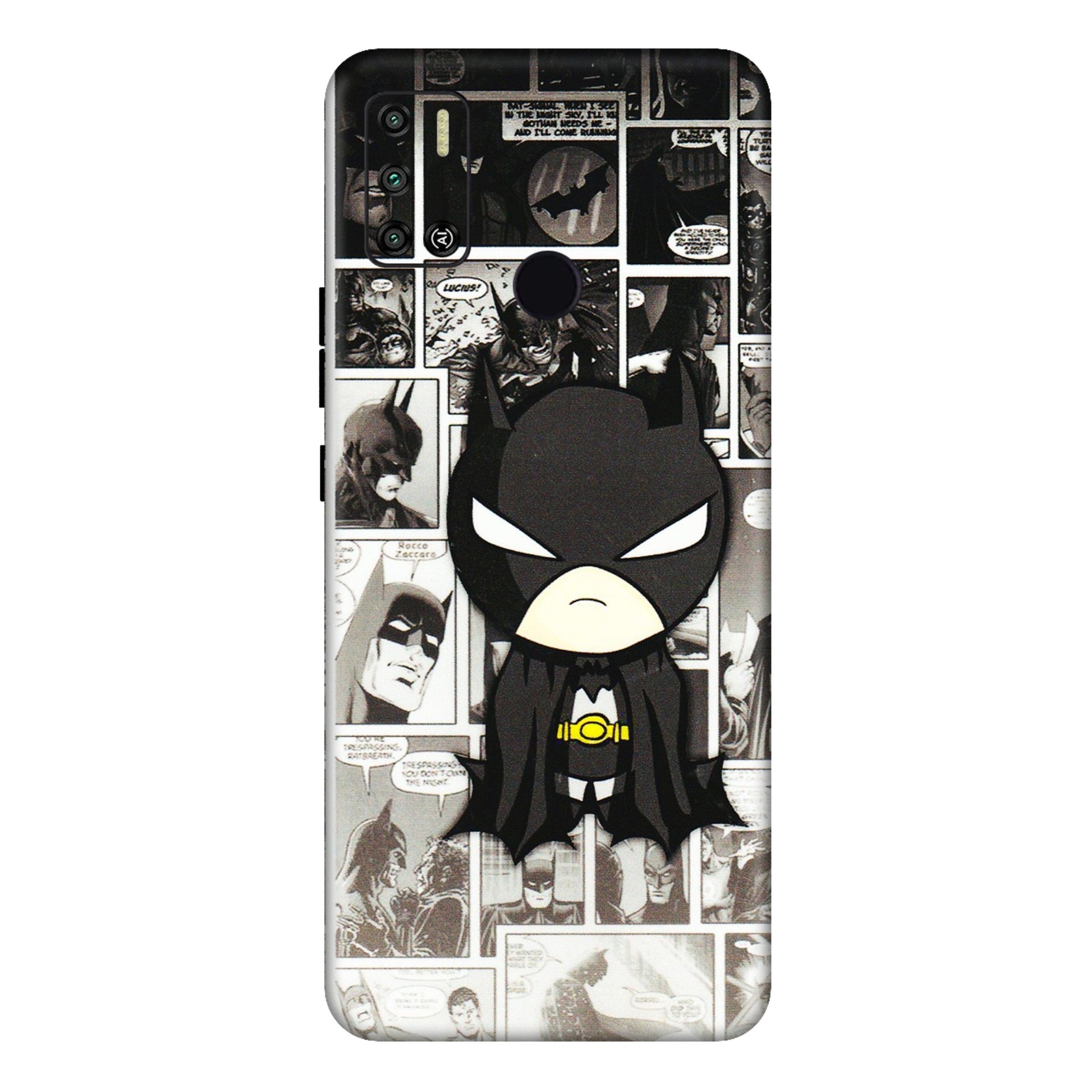 Tecno Phone Skins (All Models) - Toon Batman - 3D Embossed Finish (L-182) Tecno Spark 6 AIR