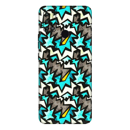 Tecno Phone Skins (All Models) - Funky Zig Zag - 3D Embossed Finish (L-223) Tecno Spark 6 AIR