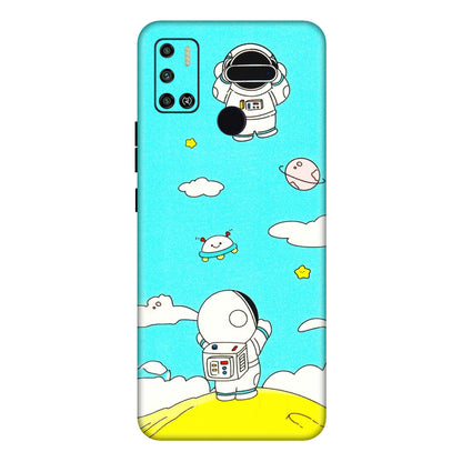 Tecno Phone Skins (All Models) - Blue Skies Astro Float - 3D Embossed Finish (L-230) Tecno Spark 6 AIR