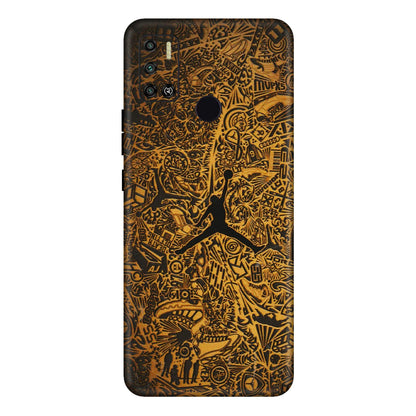 Tecno Phone Skins (All Models) - Premium Gold Basketball Player - 3D Embossed Finish (L-236) Tecno Spark 6 AIR