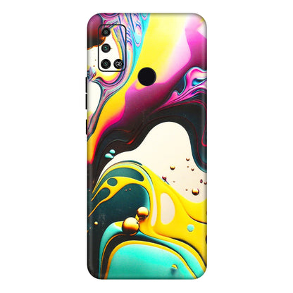 Tecno Phone Skins (All Models) - Multicolor Abstract pattern - 3D Embossed Finish (L-254) Tecno Spark 6 AIR