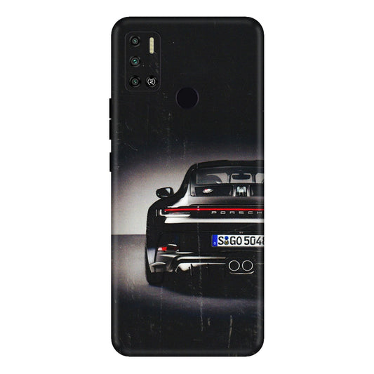 Tecno Phone Skins (All Models) - New Black Porsche GT3 - 3D Embossed Finish (L-327) Tecno Spark 6 AIR