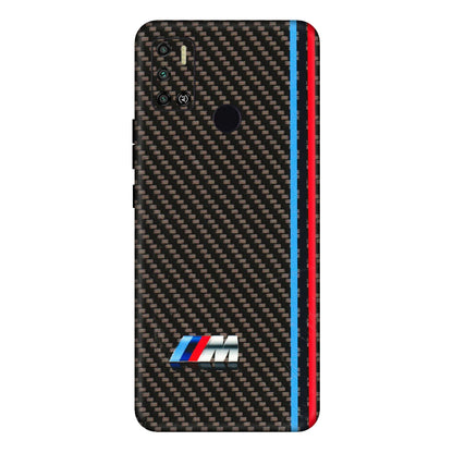 Tecno Phone Skins (All Models) - BM Carbon Fiber Feels - 3D Embossed Finish (L-38) Tecno Spark 6 AIR