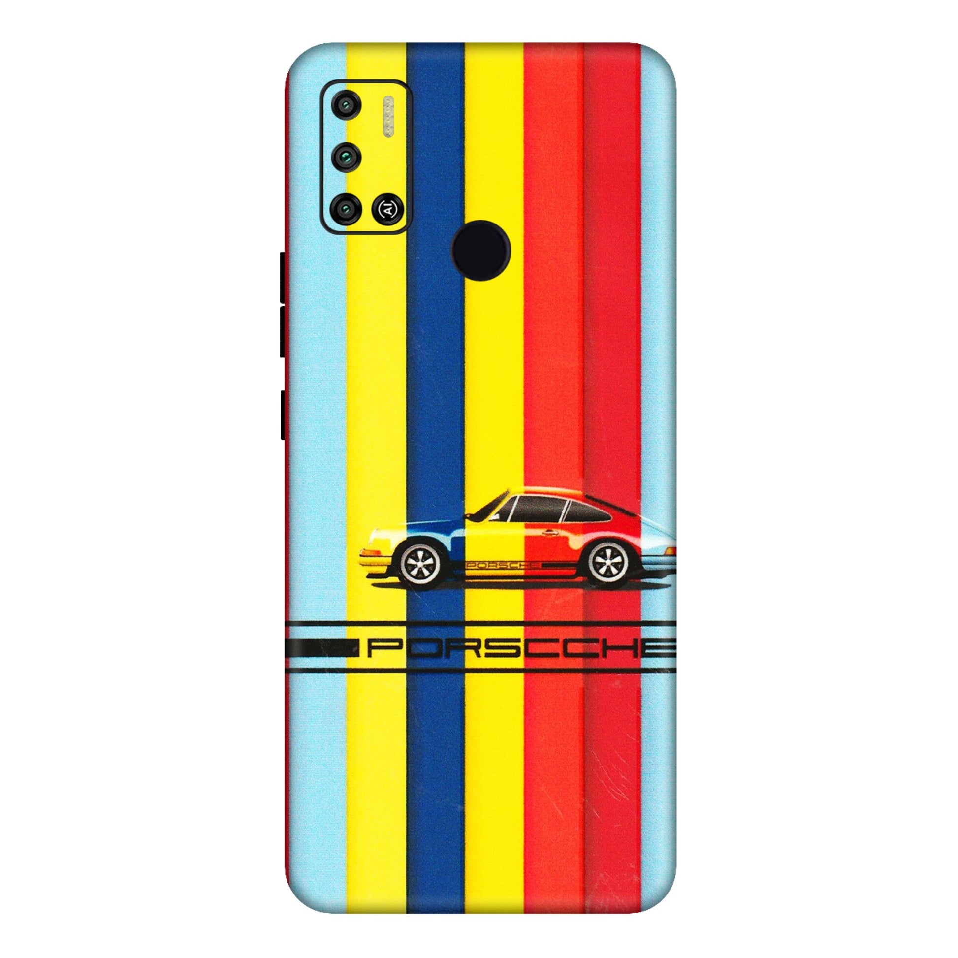 Tecno Phone Skins (All Models) - Multicolour Porche - 3D Embossed Finish (L-39) Tecno Spark 6 AIR
