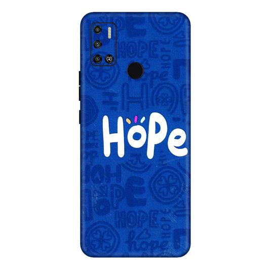 Tecno Phone Skins (All Models) - Hope Doodles Blue - 3D Embossed Finish (L-43) Tecno Spark 6 AIR