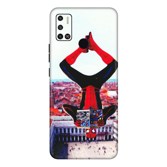 Tecno Phone Skins (All Models) - Spiderman Hanging - 3D Embossed Finish (L-53) Tecno Spark 6 AIR